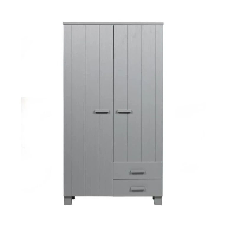 Dennis Kledingkast met laden grenen grijs 111cm