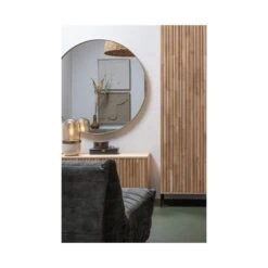 Doutzen Spiegel rond metaal goud 115cm