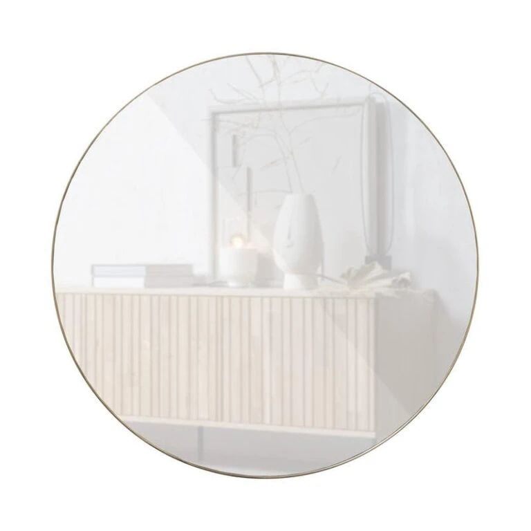 Doutzen Spiegel rond metaal goud 115cm