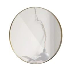 Doutzen Spiegel rond metaal goud 80cm