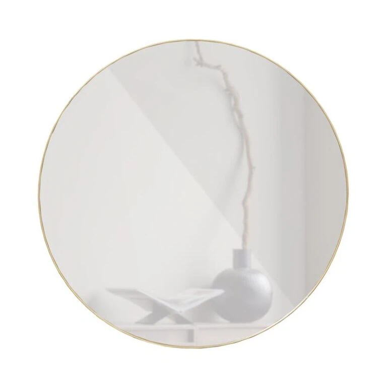 Doutzen Spiegel rond metaal goud 80cm