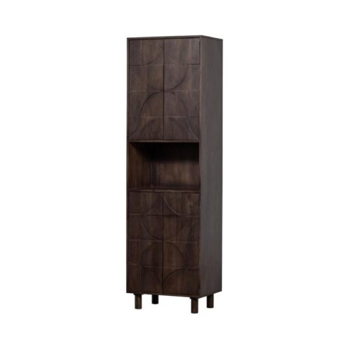 Draw Opbergkast met open vak mangohout walnoot 60cm