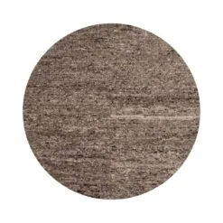 Efia Rond vloerkleed wol bruin melange 200cm