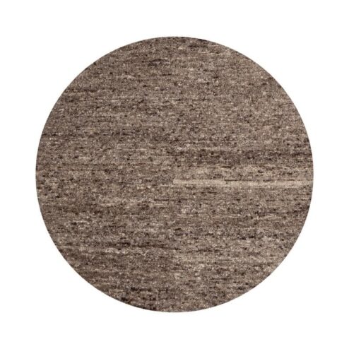 Efia Rond vloerkleed wol bruin melange 200cm