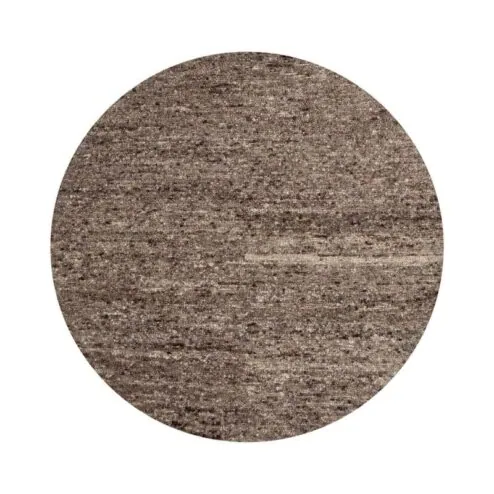 Efia Rond vloerkleed wol bruin melange 200cm