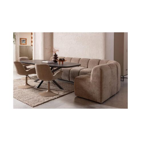 Efia Vloerkleed wol bruin melange 170x240cm