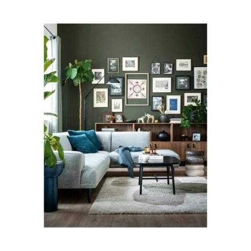 Elegance Salontafel mangohout/metaal zwart 100cm