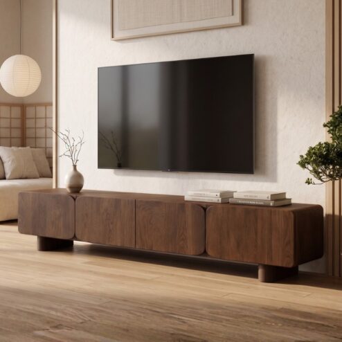 Elin Tv meubel Walnoot Pootjes 230 cm