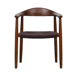 Embrace Eetkamerstoel gevlochten zitting beuken donkerbruin