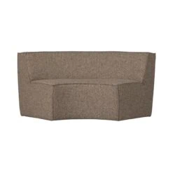 Europa Eetkamerbank 2-zits geweven stof donkerbruin melange 186cm