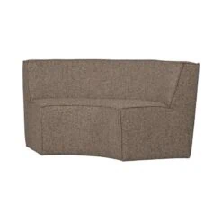 Europa Eetkamerbank 2-zits geweven stof donkerbruin melange 186cm