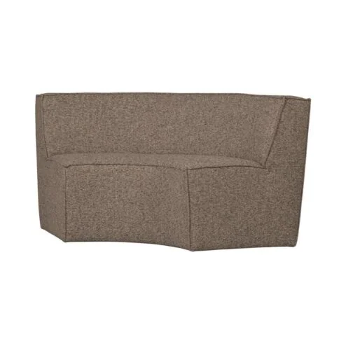 Europa Eetkamerbank 2-zits geweven stof donkerbruin melange 186cm