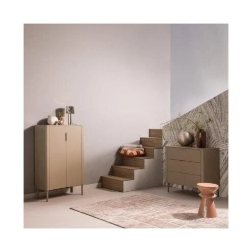 Fedde Bijzettafel metaal oudroze 30cm