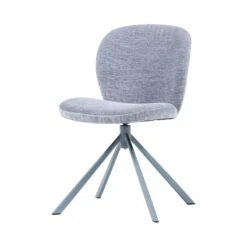 Femke Eetkamerstoel chenille blauw