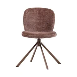 Femke Eetkamerstoel chenille bruin