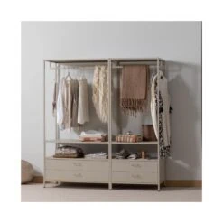 Ferris Open kledingkast metaal zand 100cm