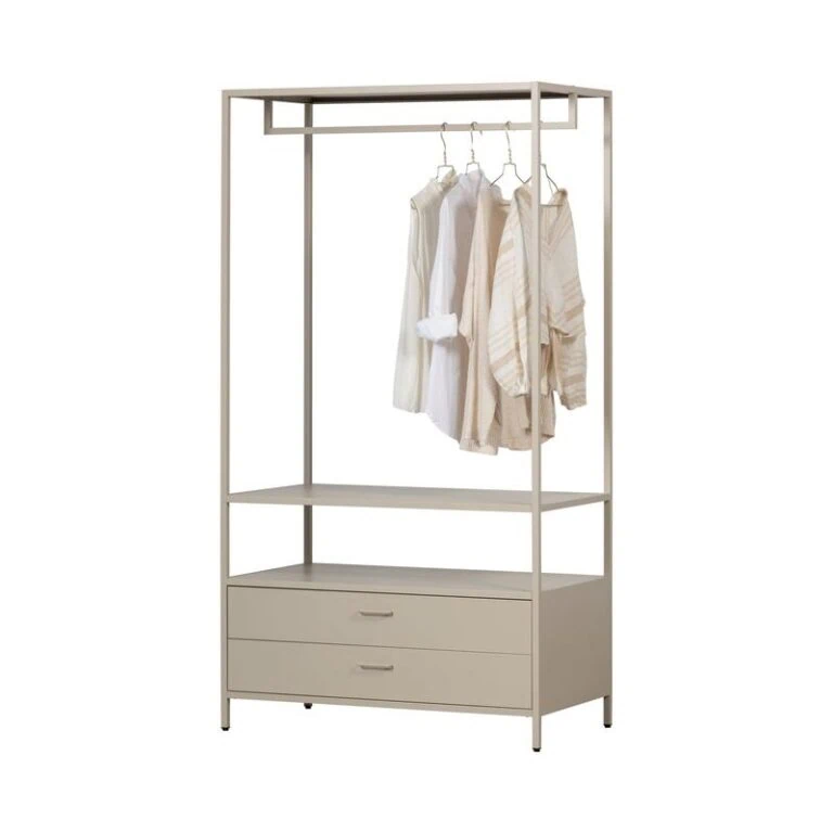 Ferris Open kledingkast metaal zand 100cm