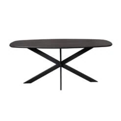 Ferry Eettafel Deens Ovaal Zwart Eiken 180 cm