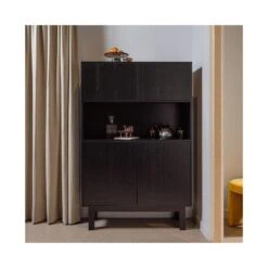 Finca Buffet-/drankkast grenen zwart 110cm