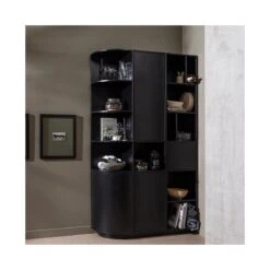 Finca Open vakkenkast grenen zwart 40cm