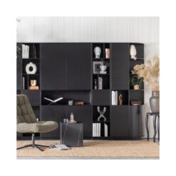 Finca Tv meubel rond links grenen zwart 78cm