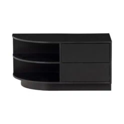 Finca Tv meubel rond links grenen zwart 78cm