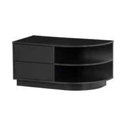 Finca Tv meubel rond rechts grenen zwart 78cm