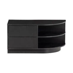 Finca Tv meubel rond rechts grenen zwart 78cm