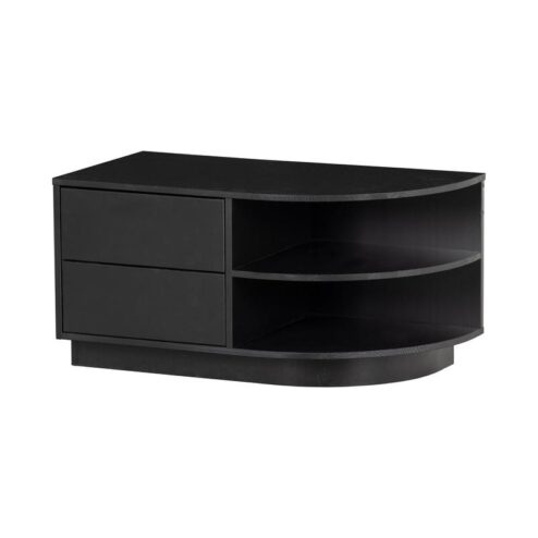 Finca Tv meubel rond rechts grenen zwart 78cm