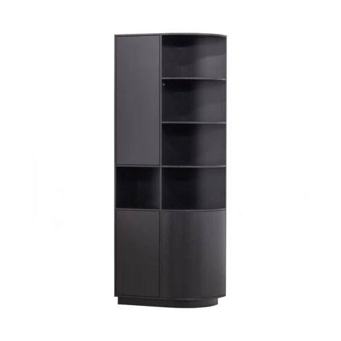 Finca Vakkenkast rond rechts grenen zwart 78cm