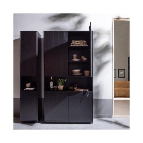 Finca Wandkast grenen zwart 110cm