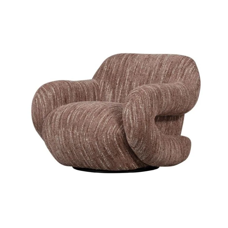 Folke Fauteuil chenille oudroze melange