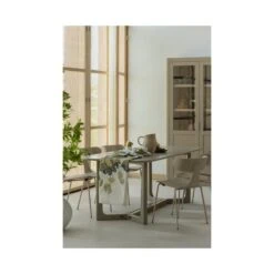 Form Eetkamerstoel hout met metalen poot zand