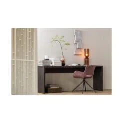 Gigi 1-lichts Tafellamp gehamerd glas bruin 51cm