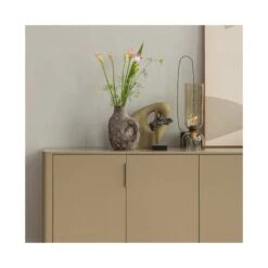 Gigi 1-lichts Tafellamp gehamerd glas naturel 38cm