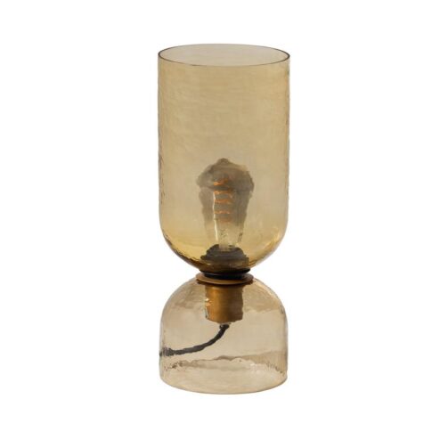 Gigi 1-lichts Tafellamp gehamerd glas naturel 38cm