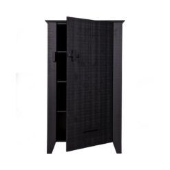 Gijs Wandkast bezaagd grenen zwart 85cm