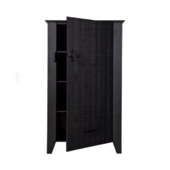 Gijs Wandkast bezaagd grenen zwart 85cm