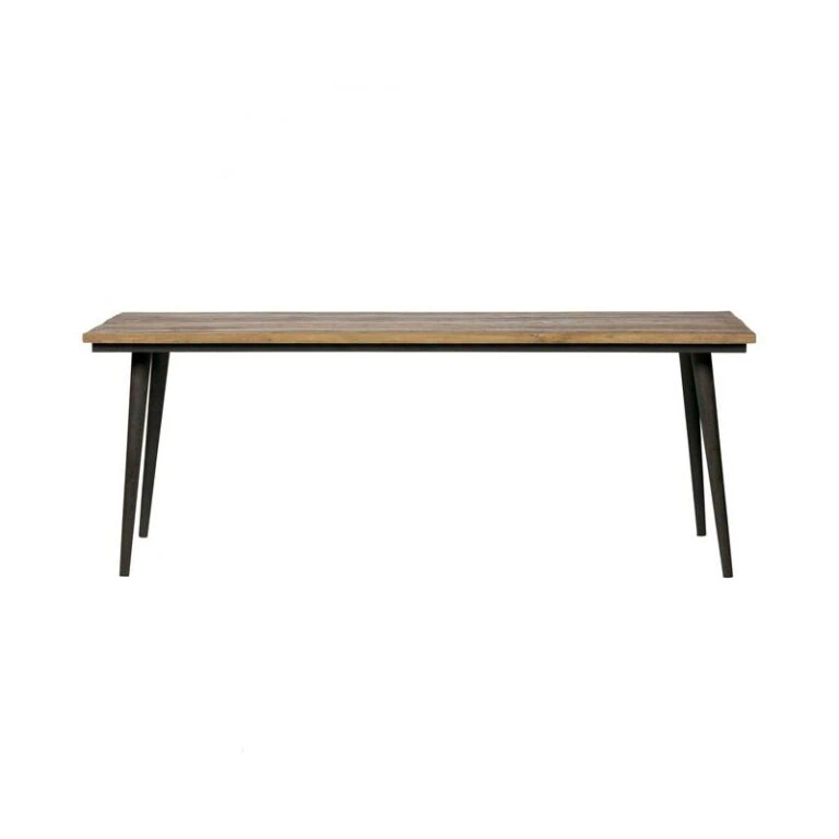 Guild Tafel naturel met zwart onderstel 220cm