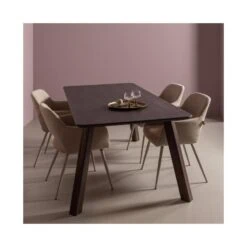 Haarlem 4-standen poot eiken mystic brown set van 2