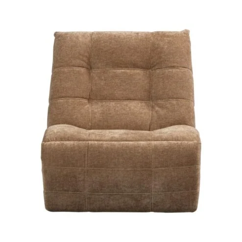 Hein Relaxfauteuil elektrisch geweven rib lichtbruin