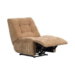 Hein Relaxfauteuil elektrisch geweven rib lichtbruin