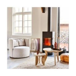 High Heels Bijzettafels mangohout naturel set van 2