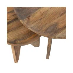 High Heels Bijzettafels mangohout naturel set van 2