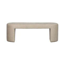 Jacob Gestoffeerd bankje naturel 130cm