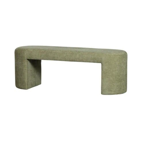 Jacob Gestoffeerd bankje olijfgroen 130cm