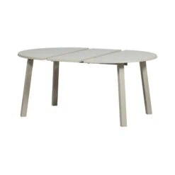 Janne Uitschuifbare eettafel rond eiken dakargrau 120/160/200cm