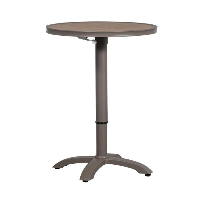 Jeppe Hoogte verstelbare bartafel tuin aluminium bruin/grijs 70cm