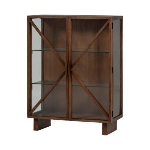 Kella 2-deurs kast mangohout bruin 100cm