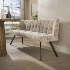 Kelly Eetkamerbank Alura zand-bruin